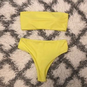 Neon green bikini set